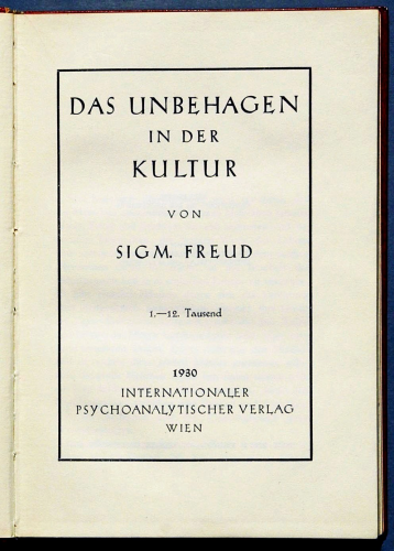 Titelseite der Erstausgabe 1930